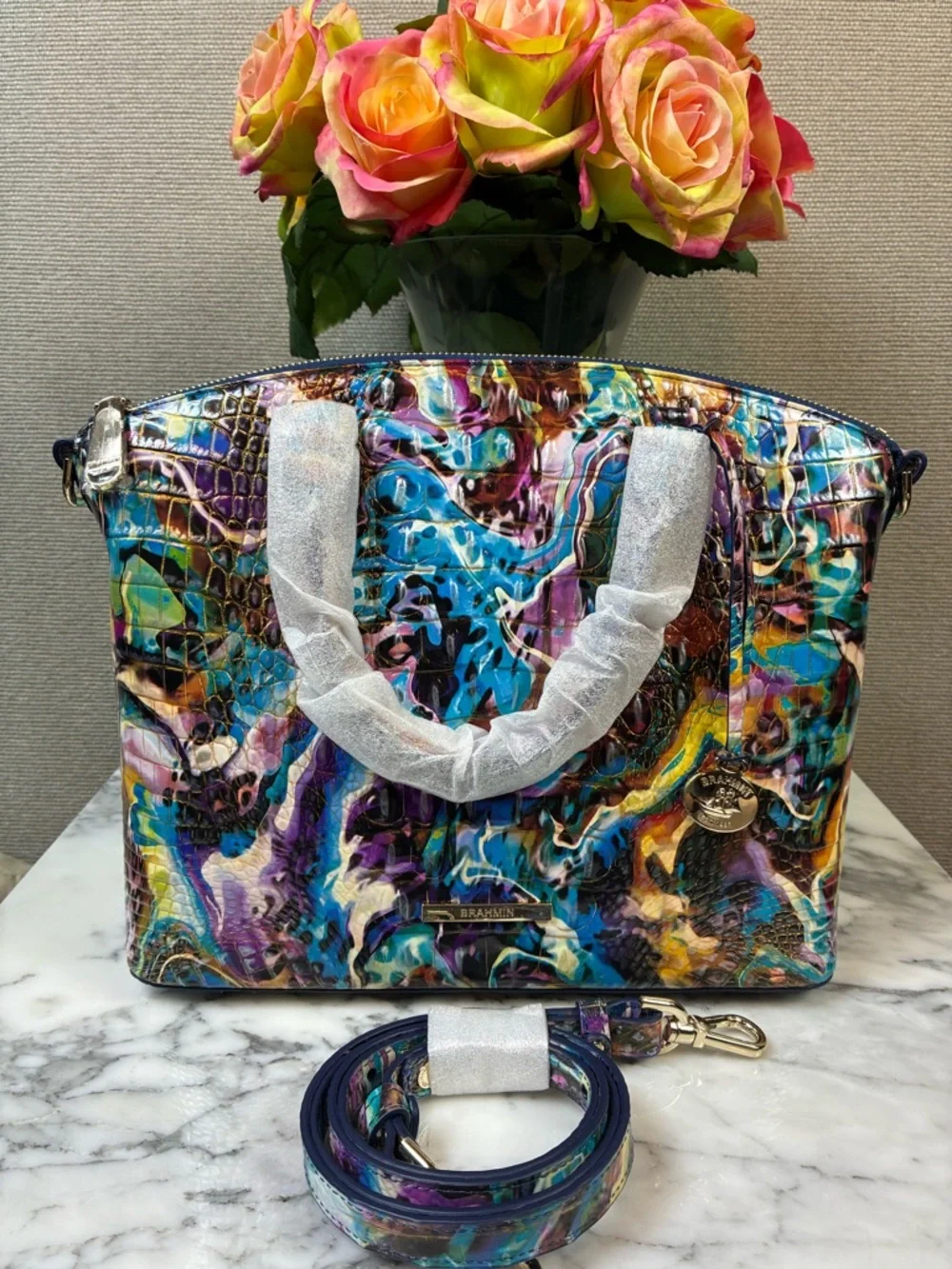 Brahmin Euphoria Melbourne Multicolor Duxbury Bag - NWT & Dustbag 🔥 🔥 🔥 - Picture 1 of 10